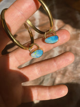 Load image into Gallery viewer, Stone Hoops - Australian Opal