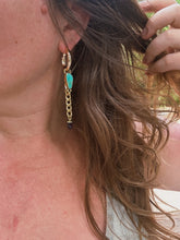 Load image into Gallery viewer, Kingman Turquoise x Amethyst Point Multi Hoop