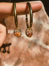 Load image into Gallery viewer, Stone Hoops - Cantera Opal 001