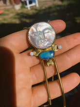 Load image into Gallery viewer, Australian + Sterling Opal Moon Bolo