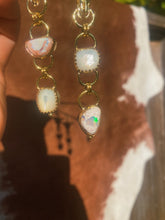 Load image into Gallery viewer, The Steer Earrings - Cantera Opal + Mother of Pearl