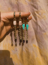 Load image into Gallery viewer, Kingman Turquoise x Amethyst Point Multi Hoop