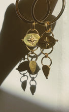 Load image into Gallery viewer, Tiered Stone Hoops - Pearl Moon + Cantera Opal