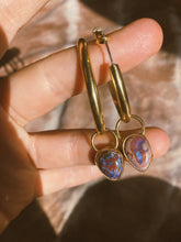 Load image into Gallery viewer, Stone Hoops - Cantera Opal 003
