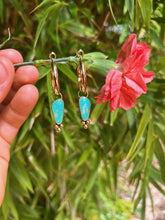 Load image into Gallery viewer, Kingman Turquoise x Amethyst Point Multi Hoop