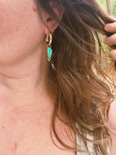 Load image into Gallery viewer, Kingman Turquoise x Amethyst Point Multi Hoop