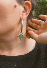Load image into Gallery viewer, Turquoise Hoops 002