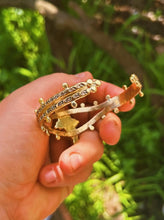 Load image into Gallery viewer, Turquoise + Australian Opal Stamped Cuff