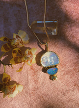 Load image into Gallery viewer, The Moon Maiden Necklace - Australian Opal + Snake Chain *discounted!*