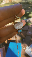 Load image into Gallery viewer, The Moon Maiden Necklace - Australian Opal + Paperclip Chain