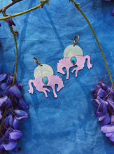 Load image into Gallery viewer, Turquoise Fire Horse Earrings 002