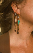 Load image into Gallery viewer, Kingman Turquoise x Amethyst Point Multi Hoop