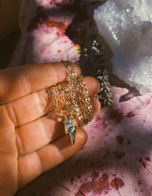 Load image into Gallery viewer, Boulder Opal Double Chain Lightning Bolt Necklace