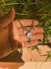 Load image into Gallery viewer, Australian Opal + Mother of Pearl Charm Necklace