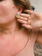 Load image into Gallery viewer, 2-in-1 Stamped Disc Studs // Cantera Opal