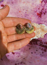 Load image into Gallery viewer, 2-in-1 Stamped Disc Studs // Cantera Opal