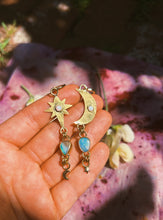 Load image into Gallery viewer, Star + Moon Earrings 003