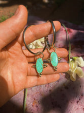 Load image into Gallery viewer, Kingman Turquoise Hoops