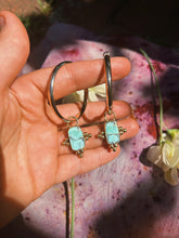 Load image into Gallery viewer, Hubei Turquoise Hoops
