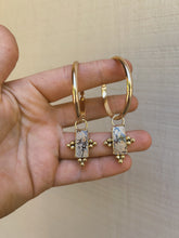 Load image into Gallery viewer, Hubei Turquoise Hoops 002