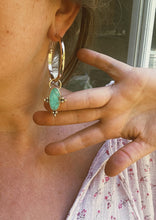 Load image into Gallery viewer, Kingman Turquoise Hoops