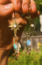 Load image into Gallery viewer, Star + Moon Earrings 002