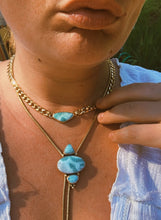 Load image into Gallery viewer, Larimar Cuban Link Necklace