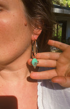 Load image into Gallery viewer, Turquoise Hoops