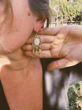 Load image into Gallery viewer, Stamped Drop Earrings - Cantera Opal