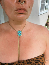Load image into Gallery viewer, Turquoise Stamped Border Bolo 002