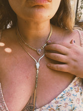 Load image into Gallery viewer, Twisted Vision Lariat - Pearl Herringbone