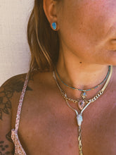 Load image into Gallery viewer, Turquoise + Australian Opal Beaded Charm Necklace