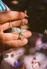 Load image into Gallery viewer, Turquoise + Australian Opal Beaded Charm Necklace