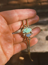 Load image into Gallery viewer, Hubei Turquoise + Australian Opal Moon Bolo