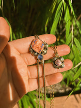 Load image into Gallery viewer, Cantera Opal + Iolite Stamped Bolo