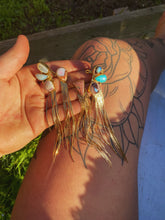 Load image into Gallery viewer, Ear Crawler Duo Dusters - Cantera + Australian Opal, Faceted Mother of Pearl