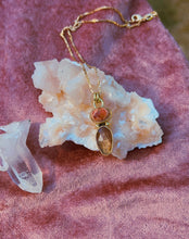 Load image into Gallery viewer, Cantera Opal + Sunstone Portal Necklace
