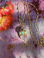 Load image into Gallery viewer, Triple Turquoise X Quartz Point Pendulum