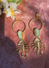 Load image into Gallery viewer, Scorpio Mini Hoops - Green Turquoise *discounted!