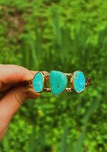 Load image into Gallery viewer, Triple Turquoise Stamped Bangle