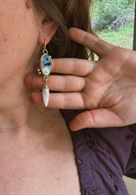 Load image into Gallery viewer, Double Moonstone Drop Earrings