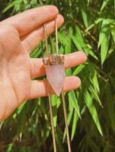 Load image into Gallery viewer, Rose Quartz + Cantera Crown Pendulum Bolo