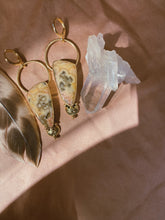 Load image into Gallery viewer, Mini Hoops - Yellow Agate