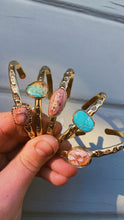 Load image into Gallery viewer, Turquoise Stamped Bangle - #001