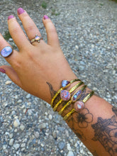 Load image into Gallery viewer, Mexican Opal Stamped Bangle - #008