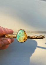 Load image into Gallery viewer, Turquoise Stamped Bangle - #001