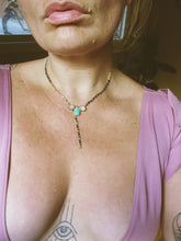 Load image into Gallery viewer, The Bloom Lariat 004 - Australian Opal + Kingman Turquoise