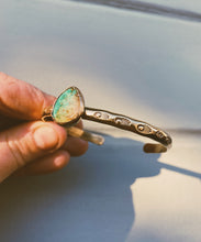Load image into Gallery viewer, Turquoise Stamped Bangle - #001
