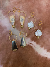 Load image into Gallery viewer, Mini Hoops - White Buffalo Turquoise