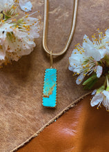 Load image into Gallery viewer, Slinky Herringbone Chain - Kingman Turquoise